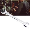 thumbnail image 3 of Llave De Tubo De Trinquete, Llave De Trinquete Ajustable De 180 Grados, Práctica Cabeza Flexible De 19 Mm Para Líneas De CA De Freno De Combustible, 3 of 7