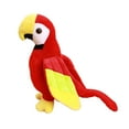 thumbnail image 3 of Figura de loro de peluche de dibujos animados, animal de peluche de pájaro decorativo abrazable realista para decoración del hogar con tema de regalo , Rojo, 3 of 8