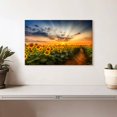 thumbnail image 2 of Elephant Stock Sunflower Field At Sunset The Secret Path Wall Art - Horizontal Canvas Wall Art - Living Room Wall Decor - Nature Canvas - Gray And Brown Decor By Melanie Viola - 12" x 8", 2 of 8