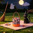 thumbnail image 4 of Halloween Basket for Kids Handheld Pumpkin Storage Candy Basket 8.6x9.0in for Trick or Treat Party Home Decor by OVFUIZ, 4 of 6