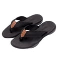 thumbnail image 4 of LTTVQM Men's Flip Flops Comfortable Arch Support Cushion Non-Slip Thong Sandals Indoor Outdoor Beach Travel Vacation Lounge Walking Shoes Black 39-40(US-7.5/8), 4 of 4