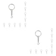 thumbnail image 4 of Minnieouse Llaveros Broche de langosta a granel Llaves de coche Anillo Bucles Etiqueta Decoración anillo plano anillo liso 2piezas Minnieouse CBP433167, 4 of 6