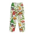 thumbnail image 5 of Sigee Mushrooms Gnomes Print Women's Soft Pajama Pants - Breathable and Comfortable Lounge Sleep Bottoms with Elastic Waistband and Pockets-Large, 5 of 9