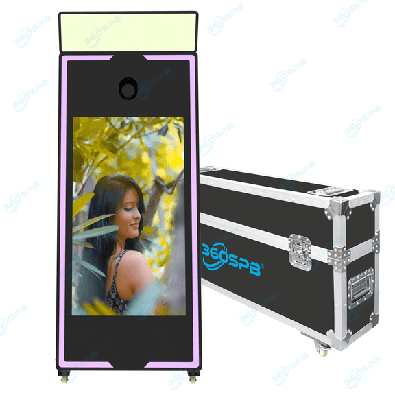 65″ Mirror Photo Booth | 43" Touch Screen | Four Moving Wheels | 360SPB®