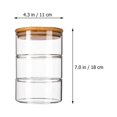 thumbnail image 3 of Dsseng Fresh Bowl Candy Jar Fridge Stackable Containers Glass Salad Bowl with Lid Salad Container Lidded Fruit Bowl, 3 of 6