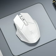 Virelaxpo Wireless Bluetooth Dual Mode Mouse, 1600 DPI Adjustment, Type-C Fast Charging, for Office and Gaming, in Black and White Color