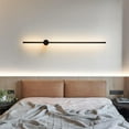 thumbnail image 2 of LED Wall Sconces Light, 39.4 inch Linear Strip Indoor Wall Lamp with Acrylic Lampshade Bedside Wall Light 3000k Black, 2 of 7