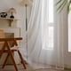 thumbnail image 1 of Xiao Hua Cortinas elegantes transparentes - 1 cortina blanca transparente para sala de estar, 150cm*214cm - Cortinas de encaje para ventana, cortinas transparentes que filtran la luz,, 1 of 5