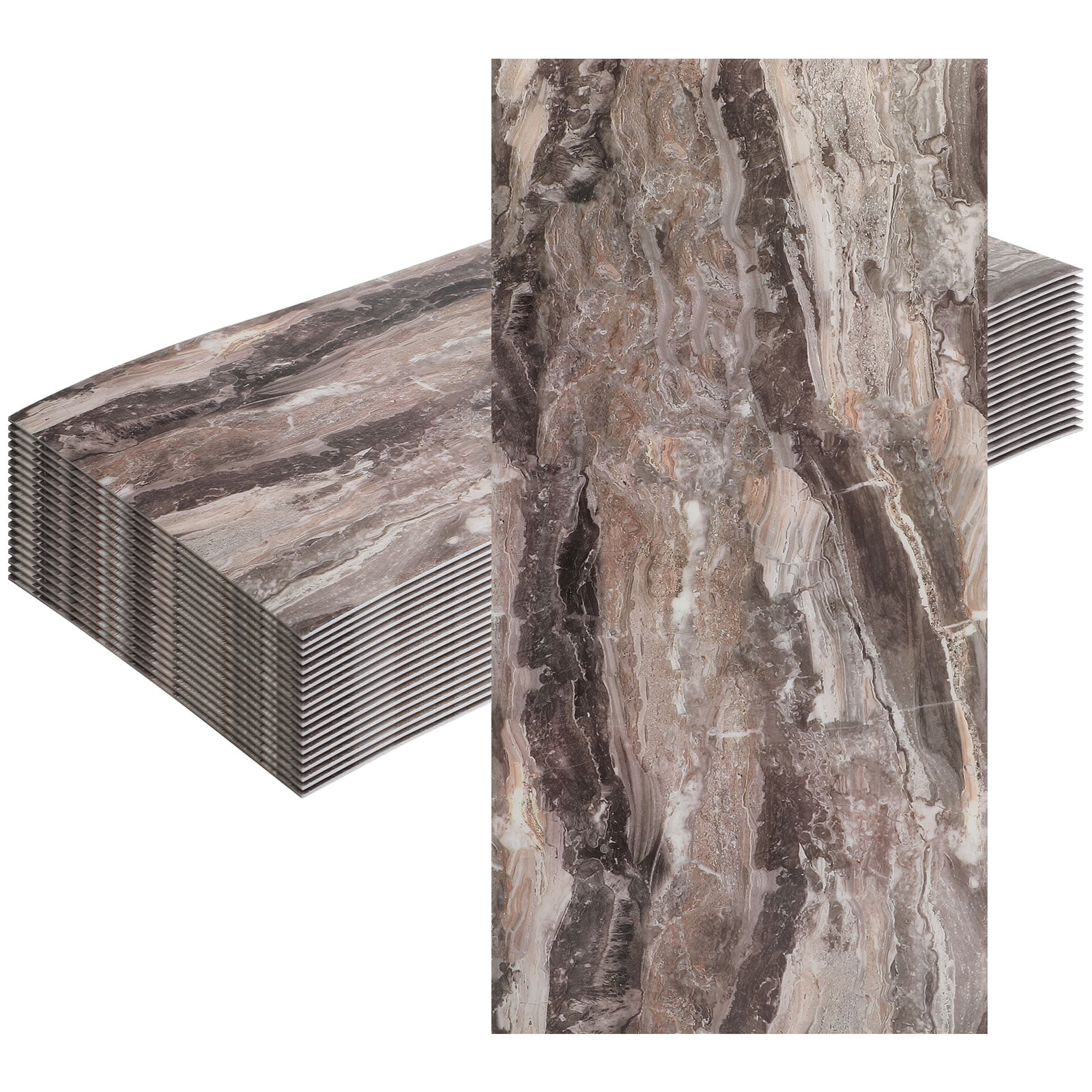 FENGGUIQU 20Pcs 23.58"x11.79" Wall Panels Self-Adhesive Waterproof Marble Pattern Wall Modern Stickers for Bathroom Kitchen Decor