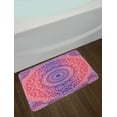 thumbnail image 2 of Pink and Purple Bath Mat, Vintage Art in Mandala Print Ombre Myriad Realms Icon Geometry Design, Non-Slip Plush Mat Bathroom Kitchen Laundry Room Decor, 29.5 X 17.5 Inches, Violet Hot Pink, Ambesonne, 2 of 2