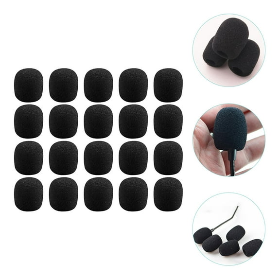 40Pcs Lapel Headset Mic Sponge Covers Mic Professional Microphone Windscreen