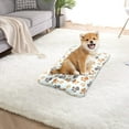 thumbnail image 3 of PureCasa Cotton Kennel Sleeping Pet Sofa Bed for Cats Dogs, Household Thick Soft Pet Carpet Floor Mats for Small & Medium Pets, Modern Home Decor Oet Mat for Fall Winter, 13"x19", 1PC, White, 3 of 6
