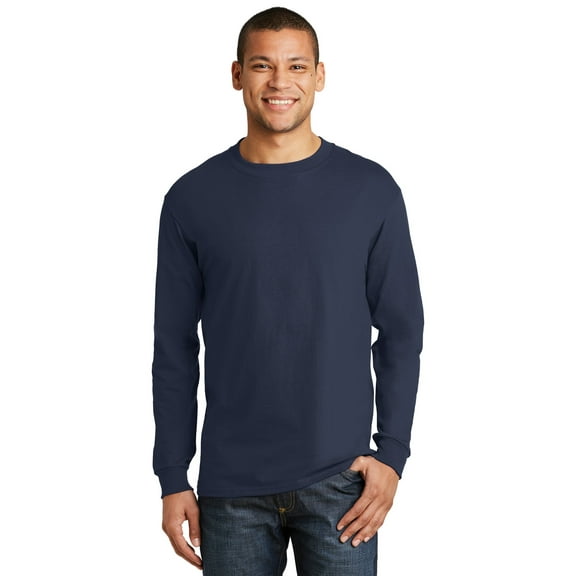 Hanes Beefy-T 100% Cotton Long Sleeve T-Shirt