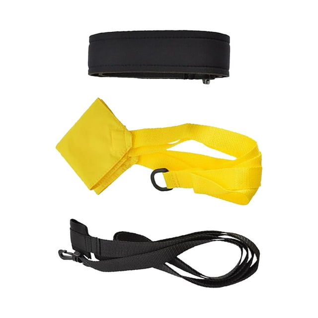 Paracaídas de natación, cinturón de resistencia de natación para entrenamiento de velocidad, paracaídas de resistencia de natación cinturón de amarillo L