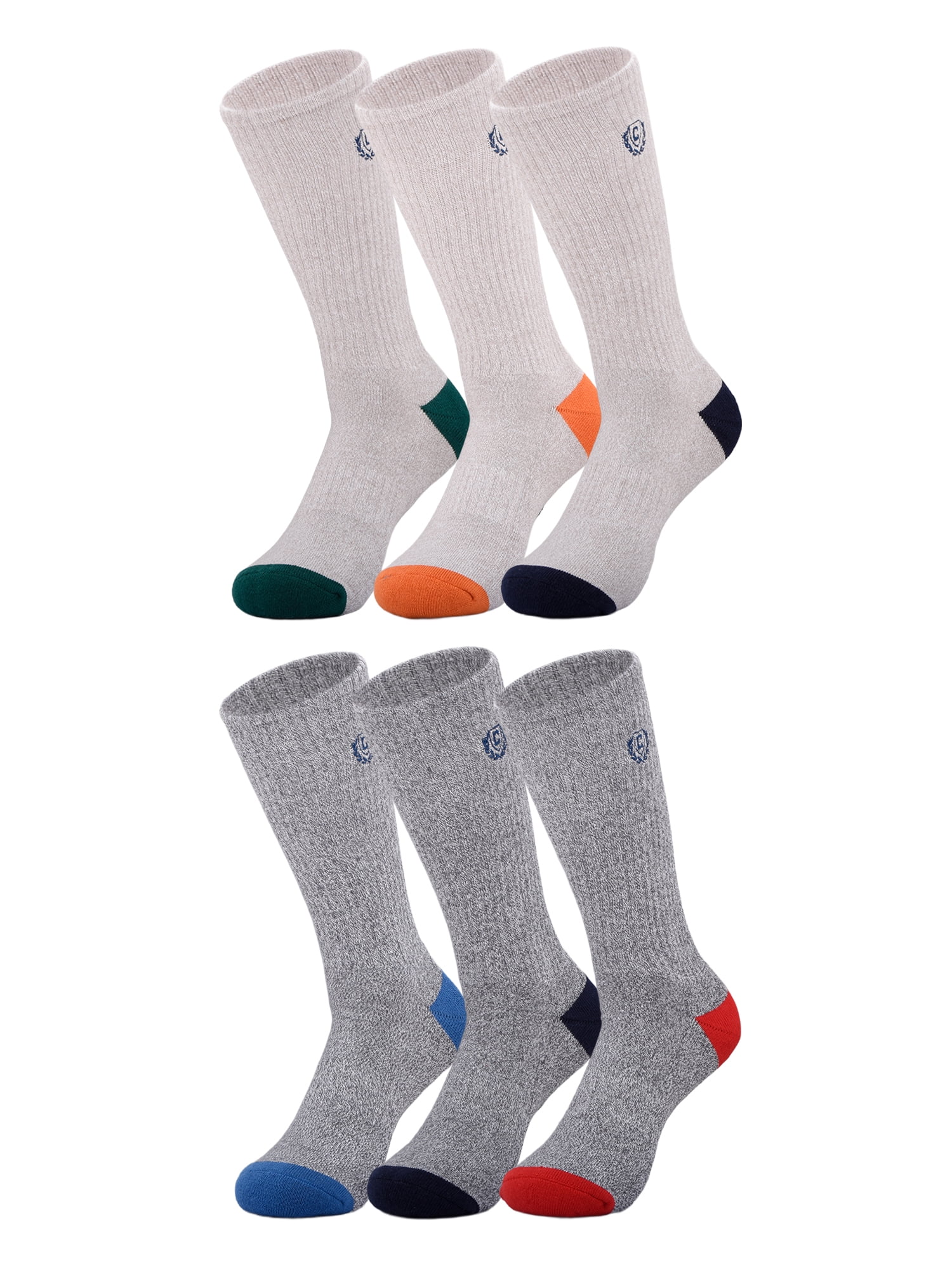 Chaps Half Cushion Crew 6-Pack Men's, Sock Size 10-13