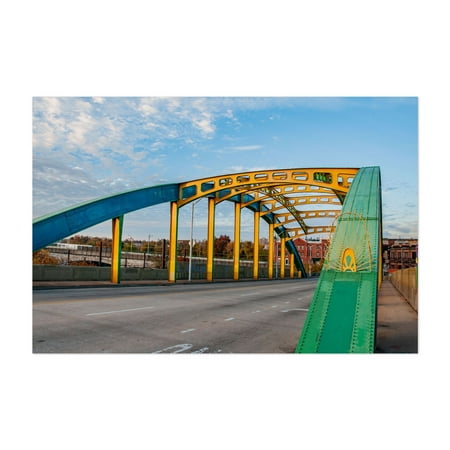 Baltimore's Howard Street Bridge - Baltimore Maryland Photography Bridge Architecture City Autumn Scenic Unframed Wall Art Print 4 x 6 inches