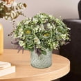 thumbnail image 6 of Simulated Flower Artificial Peony Flowers Realistic Exquisite Faux Floral Arrangement for Home Wedding Party Decoration-Green, 6 of 8