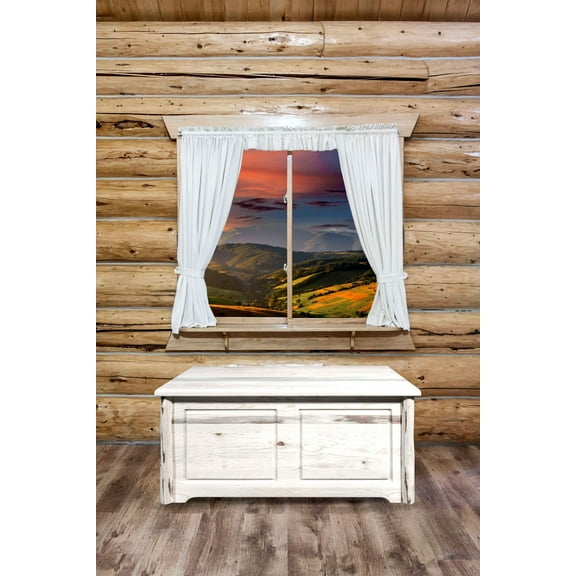 Montana Collection Small Blanket Chest, Clear Lacquer Finish