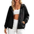 thumbnail image 2 of Lightweight Hiking Jacket Women Long Sleeve Casual Hooded Zip Up Jackets with Pockets Fall Windbreaker Outerwear, 2 of 6