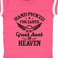 thumbnail image 4 of Inktastic Handpicked for Earth by My Great Aunt in Heaven Boys or Girls Baby Bodysuit, 4 of 5