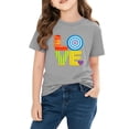 thumbnail image 5 of Piuwrlz Girls Short T-Shirts Kids Graphic Shirts Tops Cotton Pullover Gray Size 5 Years, 5 of 10