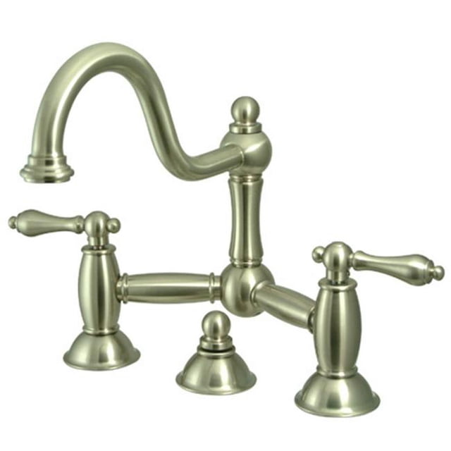 Kingston Brass KS3918AL Robinet de Toilette 8 Pouces - Nickel Satiné