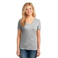 thumbnail image 1 of Port & Company ®  Ladies Core Cotton V-Neck Tee. Lpc54v L Ash, 1 of 1