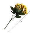 thumbnail image 4 of Happy Date Artificial Sunflower 3/6 Bouquet Artificial Flowers Fake Sunflowers Floral Decor Bouquet Home Hotel Office Wedding Party Garden Craft Art Decor 13 inch No Vase, 4 of 9