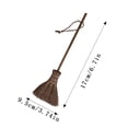thumbnail image 3 of Leeye Mini Desk Broom and Dustpan Set, Small Handheld Broom for Keyboard, Natural Bristle Desktop Sweeper for Home Office Craft, Brown, 3 of 7