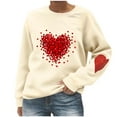 thumbnail image 3 of Horkkom Valentines Day Sweaters for Women Long Sleeve Heart Sweatshirts Casual Loose Crewneck Sweatshirts L, Gifts for Women, 3 of 6