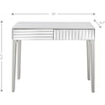 thumbnail image 5 of Console Table Silver Finish Marble Top 40 Inch Entryway Table with Drawers, 5 of 7