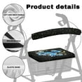 thumbnail image 5 of COEQINE Flower Butterfly Moon Rollator Seat Covers for Women with Elastic Band Walker Seat Covers for Outdoor Park and Street Scenes Removable Drive Walker Seat Cushion, 5 of 7