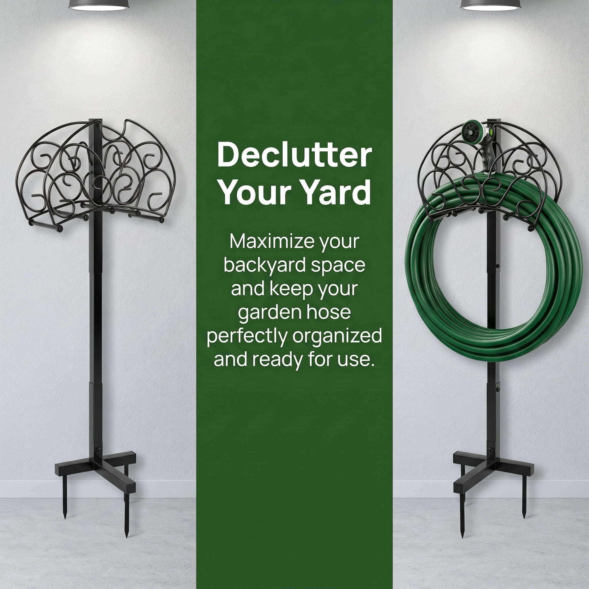 Resenkos Detachable Freestanding Hose Holder for Outdoor Yard Garden Lawn