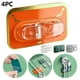 thumbnail image 3 of Organizador de cables 4pc Cable Manager - Clips de plástico 7x4cm para escritorio, televisor, almacenamiento de cables de ordenador y teléfono - Abrazaderas de enrutamiento de cables de 4, 3 of 3