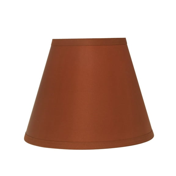 Aspen Creative 72184-21 One-Light Plug-In Swag Pendant Light Conversion Kit with Transitional Hardback Empire Fabric Lamp Shade, Burnt Orange, 13" width