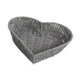 thumbnail image 3 of Cesta de almacenamiento de cuerda de papel Cesta de servicio de forma de corazón Caja de almacenamiento delicada para baño Organización Estante Gris, 3 of 8