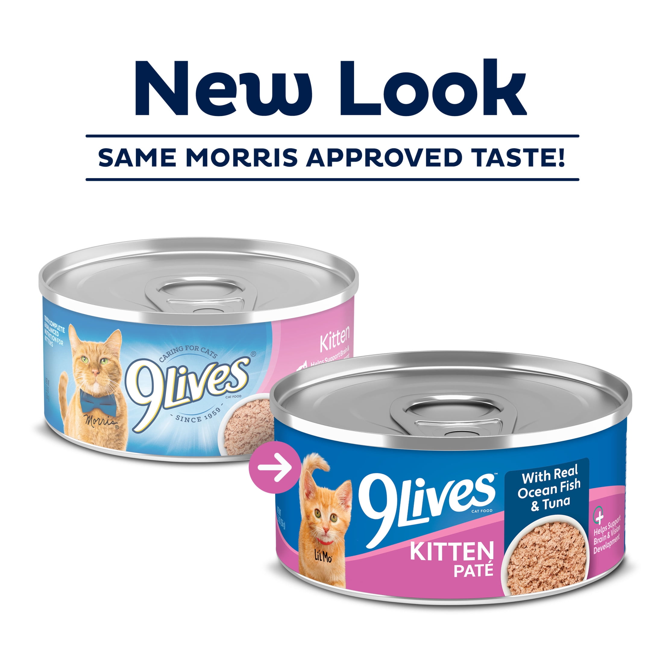 (12 pack) 9Lives Kitten Paté Cat Food with Real Ocean Fish and Tuna, 5.5 oz