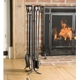 thumbnail image 3 of Plow & Hearth Tall Fireplace Tool Set - Black, 3 of 7