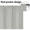 thumbnail image 2 of Easy-Going Blackout Room Darkening Rod Curtains, Greyish White, 52x56 in, 2 of 6