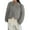 Gray, variant on Women's White Faux Fur Coat Long Sleeve Solid Color Short Style Warm Loose Comfort
