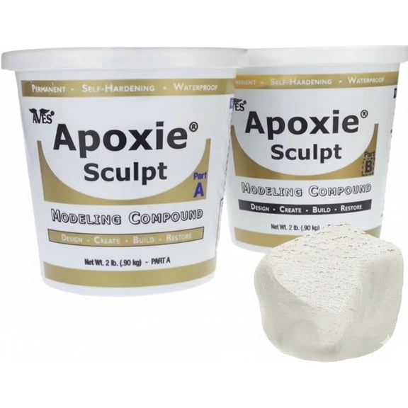 Aves-Apoxie Sculpt - 2 Part Modeling Compound (A & B) - 4 Pound, White/Stone White
