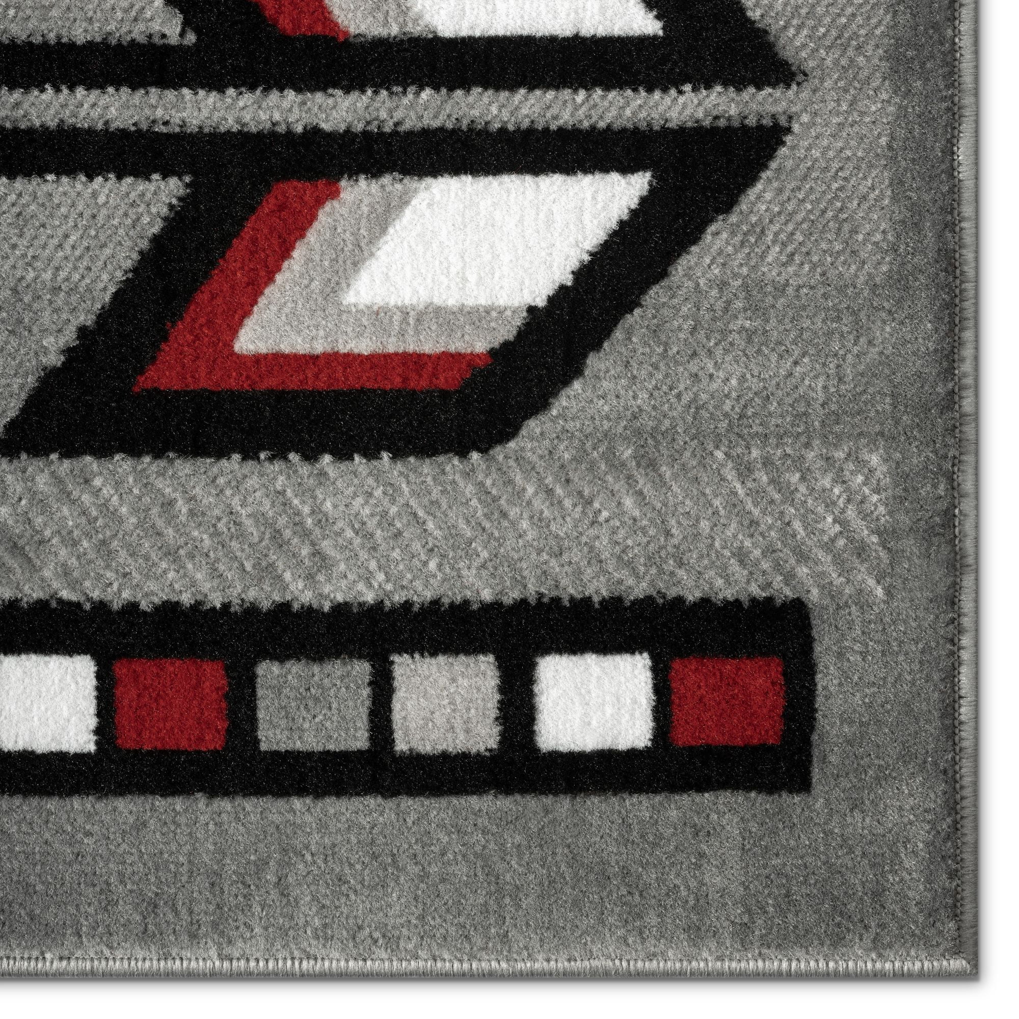 Home Dynamix Premium Sagrada Southwestern Geometric Area Rug, Grey/Red, 5'2"x7'4"