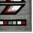 thumbnail image 4 of Home Dynamix Premium Sagrada Southwestern Geometric Area Rug, Grey/Red, 7'8"x10'7", 4 of 6
