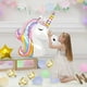 thumbnail image 3 of Suministros de decoración para fiestas de unicornio, enormes globos de unicornio 3D, pancarta de feliz cumpleaños, globo de estrella arcoíris, mantel, adorno para tarta para cumpleaños, 3 of 7