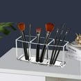 thumbnail image 6 of Acrylic Makeup Brush Organizer Holder, Clear Cosmetic Brushes Storage with 3 Slots, 6 of 7