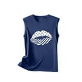 thumbnail image 4 of GaThRRgYP Workout Tops for Women,Women's Sleeveless Round Neck Blouse,Womens Tank Tops Independence Day Graphic Tank Tops Summer Loose Tanks Music Vacation Tank Navy XXL, 4 of 5