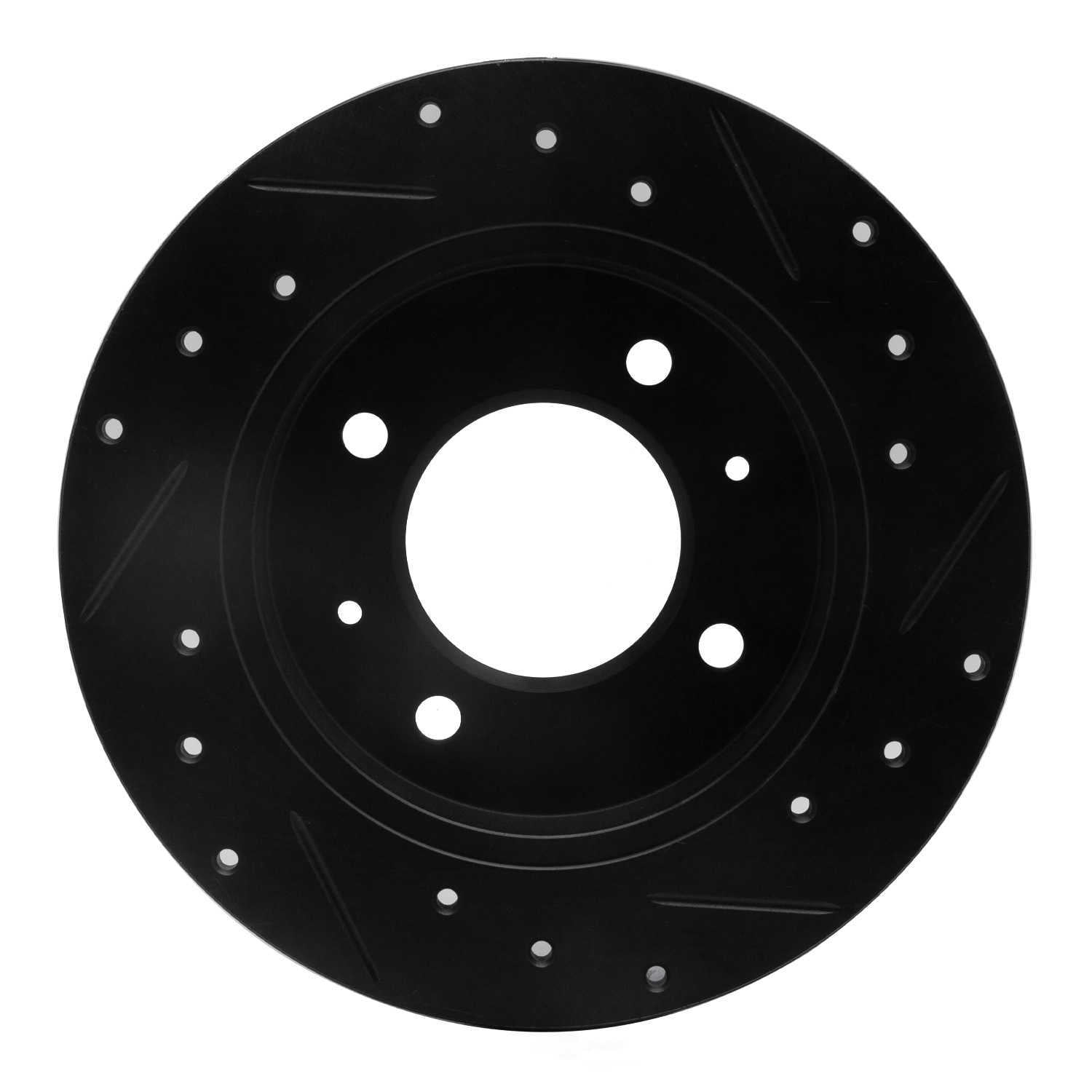 Dynamic Friction Company 633-03010L DFC Brake Rotor - Drilled And Slotted - Black