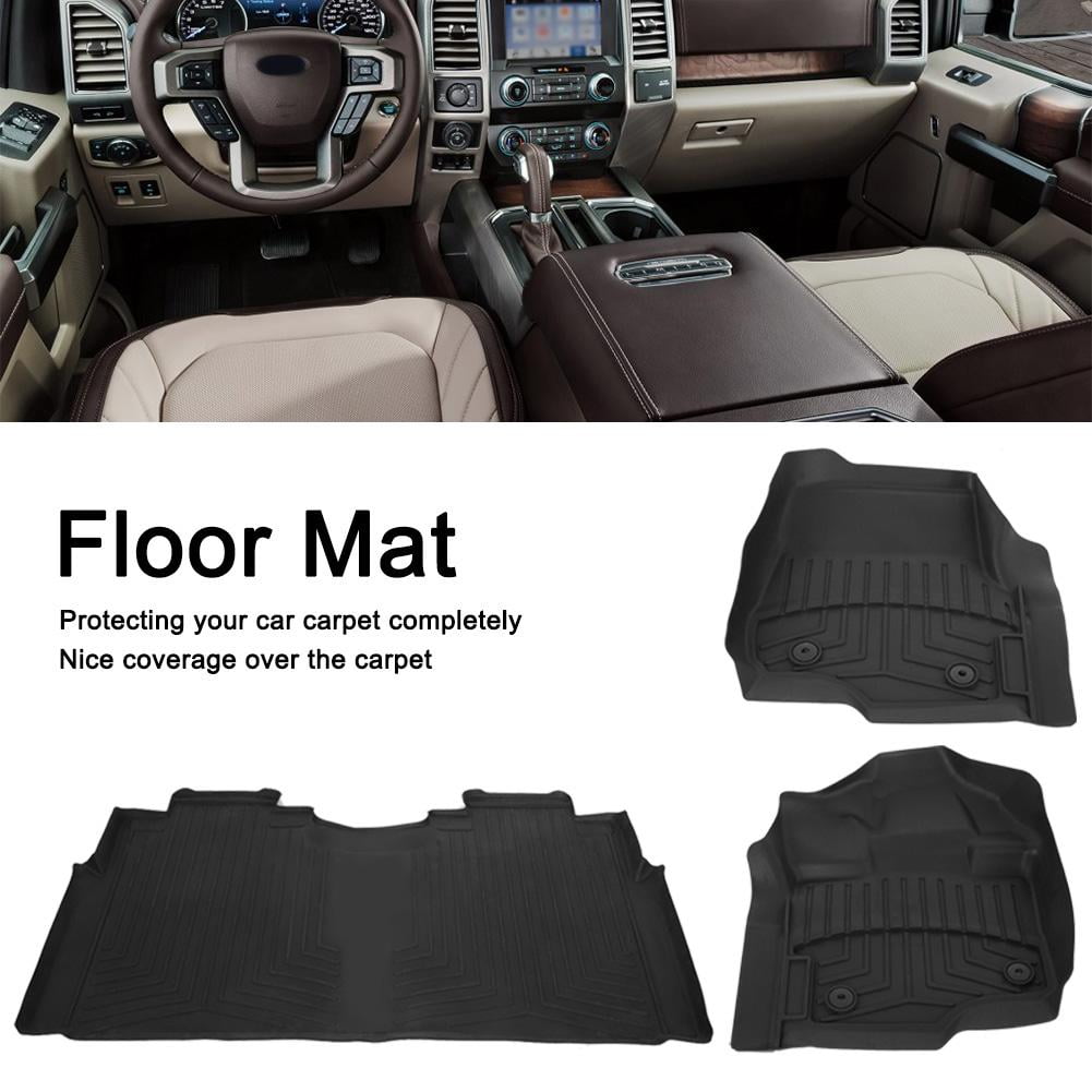 Mgaxyff 3Pcs Car Cab Bucket Seats Custom Floor Mats for Ford F150 2015