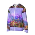 thumbnail image 2 of Fotbe Colorful Purple Cosmos Flower Men's Women's UPF 50+ Sun Protection Jacket Hooded Cooling Shirt with Pockets Hiking Outdoor Performance-XX-Large, 2 of 9