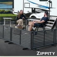 thumbnail image 2 of 22in H x 44in W (2 Panels) Freestanding Zippity Portable Puppy Fence Kit, Charcoal Color Dog Puppy Playpen, Dog Fence Outdoor for Yard, Vinyl Picket Outdoor Dog Fence, Dog Play Pen Indoors, ZP19073, 2 of 8